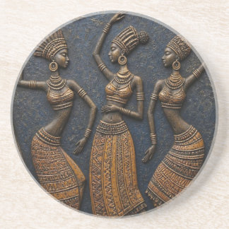Porta-copos Dançarinos Africanos Tradicionais Esculpidos - Tri