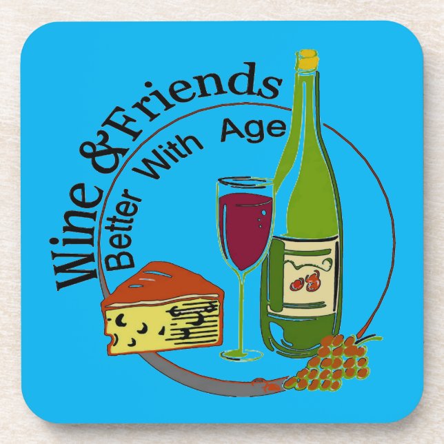 Porta copos de Amigos e Vinhos (Frente)