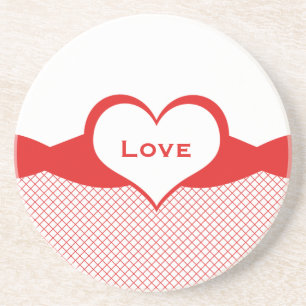 Porta copos De Amor Com Fishnet, Vermelho