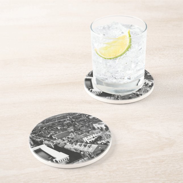 Porta-copos De Arenito 1859:  A cidade de Boston, Massachusetts (Lateral)