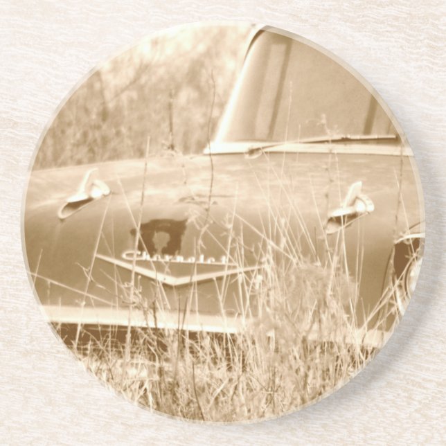 Porta-copos De Arenito 50 Chevy (Frente)