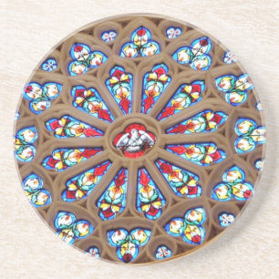 Porta-copos De Arenito A catedral de St Joseph - janela de vitral