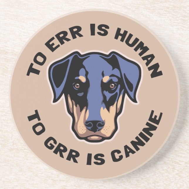 Porta-copos De Arenito A Grr é canino (Frente)