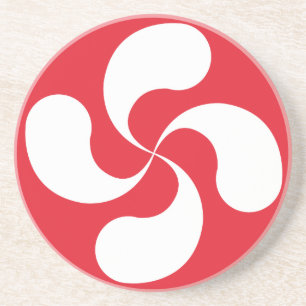 Porta-copos De Arenito Abaixo - - vidro Cruz Basca “Lauburu "