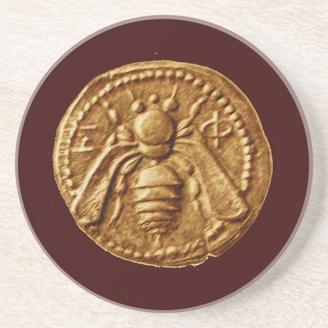 PORTA-COPOS DE ARENITO ABELHA DE MEL, PROFESSOR (Frente)