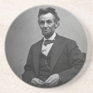 Porta-copos De Arenito Abraham Lincoln