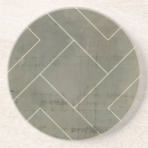 Porta-copos De Arenito Abstrato Blueprint com Formas Geométricas