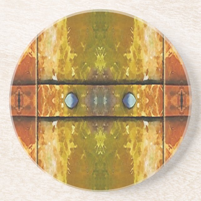 Porta-copos De Arenito Abstrato de entulhos e Bar (Frente)