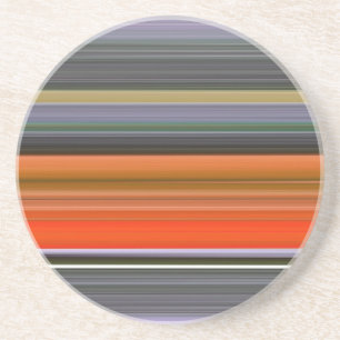 Porta-copos De Arenito Abstrato nº 1: Laranja e cinza