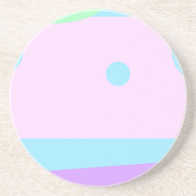 Porta-copos De Arenito Abstrato Paisagem (Frente)