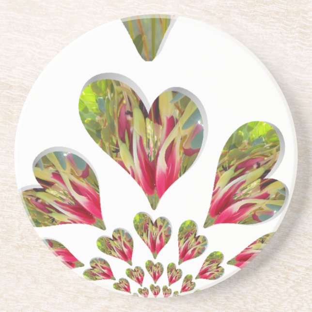 Porta-copos De Arenito Adorável Dia Humanitário O Mundo Precisa De Lov (Frente)