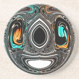 Porta-copos De Arenito African Ethnic Doodle Zebra texturou Art Impressão