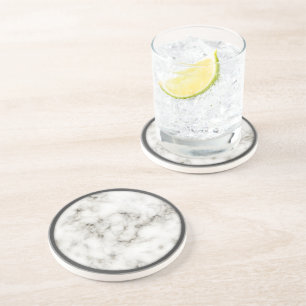 Porta-copos De Arenito Alabaster Obsidian Pewter Rim marble portas copos