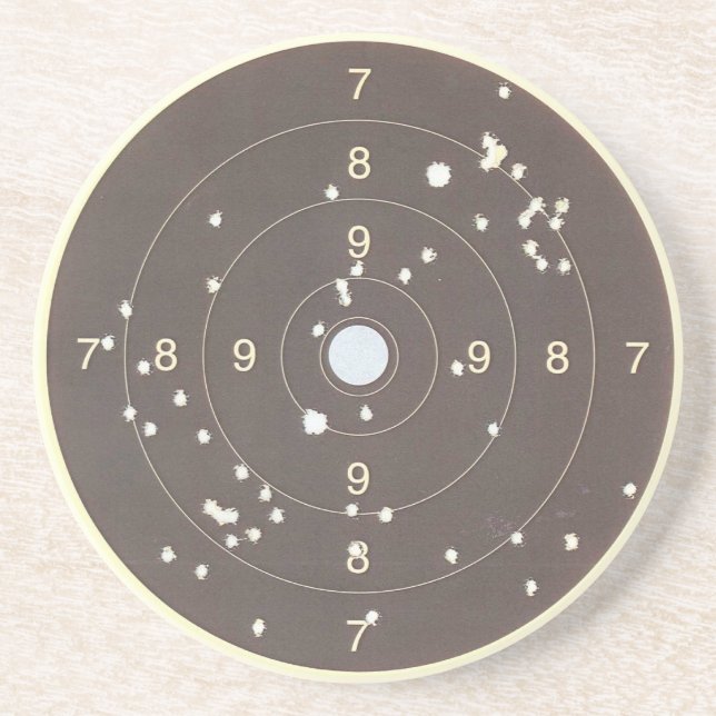 Porta-copos De Arenito Alvo do intervalo de disparo (Frente)