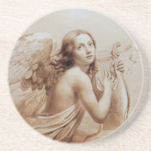 PORTA-COPOS DE ARENITO ÂNGULO JOGANDO LYRA SOBRE AS NUVENS