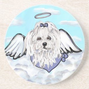 Porta-copos De Arenito Anjo Maltês