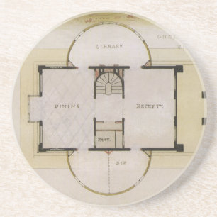 Porta-copos De Arenito Arquitetura da Vintage, Plano do Chão e Villa Greg