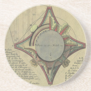 Porta-copos De Arenito Arquitetura Vintage, Coroa de Capital Decorativa