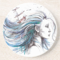 Arte náutica Surreal de Aquarela Oceânica