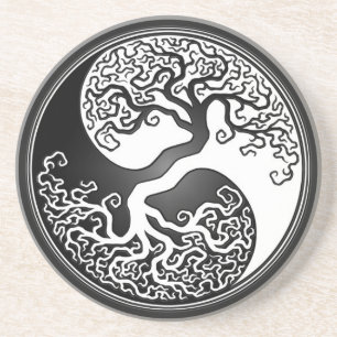Porta-copos De Arenito Árvore de Yin Yang