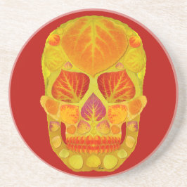 Porta-copos De Arenito Aspen Folha Crânio 13