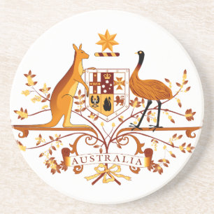 Porta-copos De Arenito Austrália COA Brown