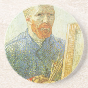 Porta-copos De Arenito Autorretrato Diante do Cavalete, Vincent van Gogh