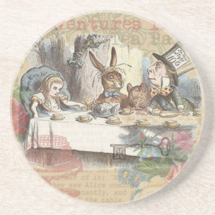 Porta-copos De Arenito Aventuras de Alice no País das Maravilhas - Chá Ma