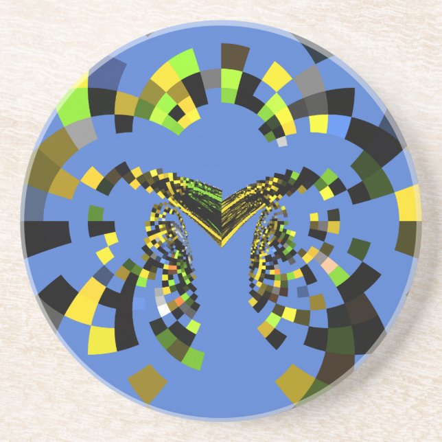 Porta-copos De Arenito Azul M (Frente)