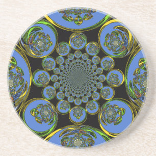 Porta-copos De Arenito Azul Vintage