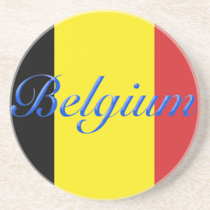 Porta-copos De Arenito Bandeira da Bélgica