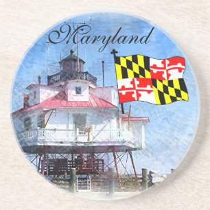 Porta-copos De Arenito Bandeira de Maryland