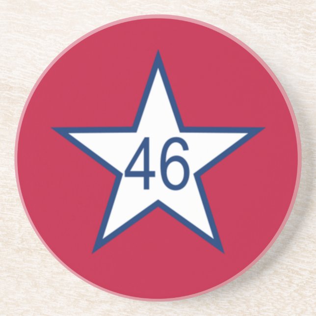 Porta-copos De Arenito Bandeira De Oklahoma (Frente)