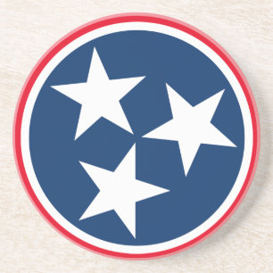 Porta-copos De Arenito Bandeira de Tennessee