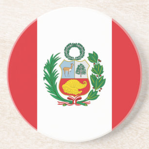 Porta-copos De Arenito Bandeira do Peru