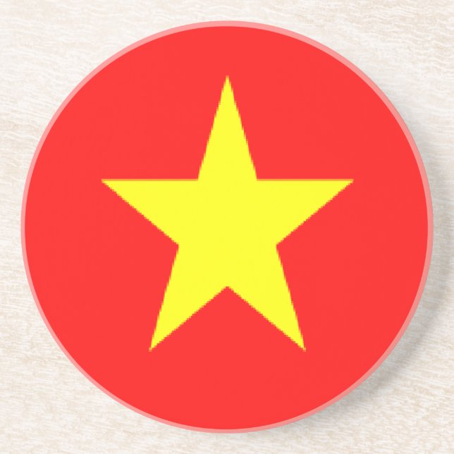 Porta-copos De Arenito bandeira do vietname (Frente)