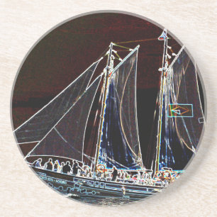 Porta-copos De Arenito Barco à Vela- Fotografia Abstrata