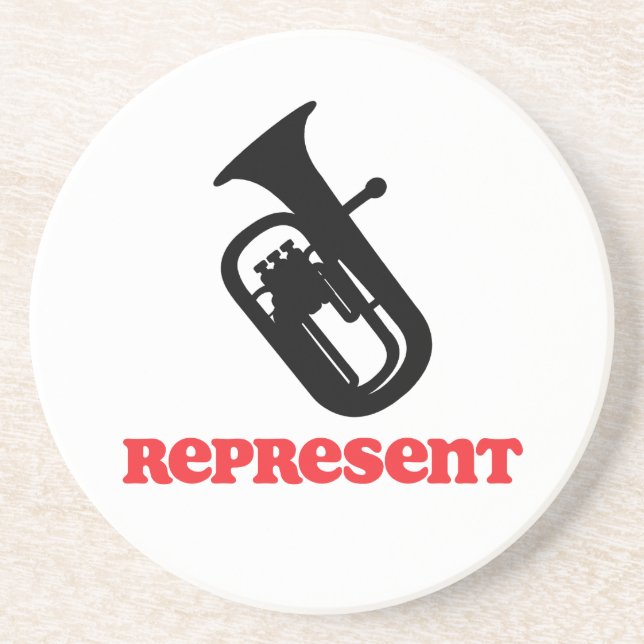 Porta-copos De Arenito Baritone Representa (Frente)