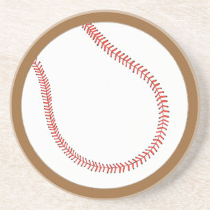 Porta-copos De Arenito Baseball Red White Personalizado em Portas copos M