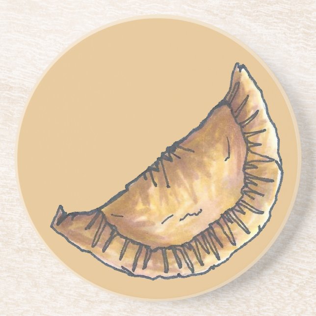 Porta-copos De Arenito Beef Empanadas Espanha-americana Comida pastelaria (Frente)