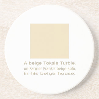 Porta-copos De Arenito Beige Toksie Turbie em Biege
