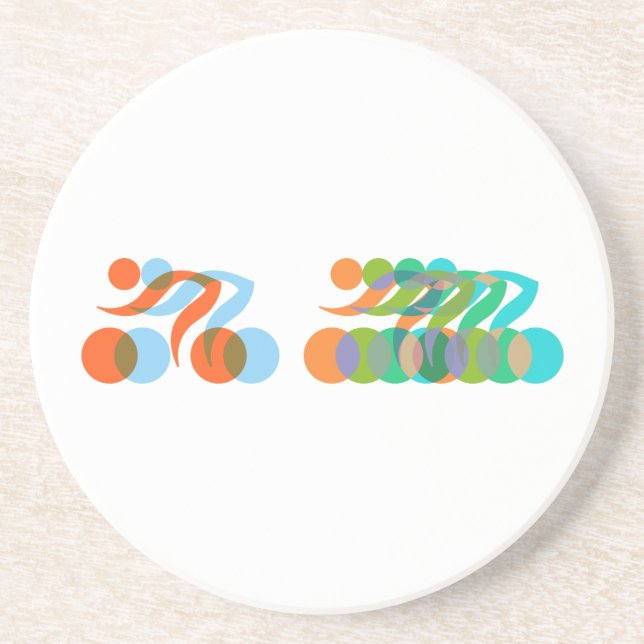 Porta-copos De Arenito Biker anormal (Frente)