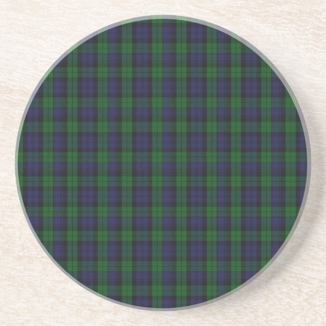 Porta-copos De Arenito Blackwatch Tartan (Frente)