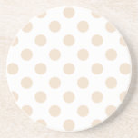 Porta-copos De Arenito Bolinhas Tan<br><div class="desc">Bolinhas em tons de branco</div>
