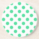 Porta-copos De Arenito Bolinhas verdes e brancas<br><div class="desc">Bolinhas verdes e brancas</div>
