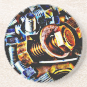 Porta-copos De Arenito Bolts Pop Art