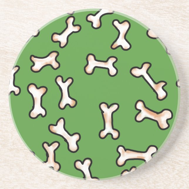 Porta-copos De Arenito Bones Design (Frente)