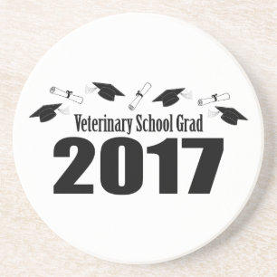 Porta-copos De Arenito Bonés do formando 2017 da escola veterinária &