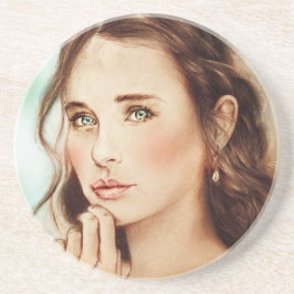 Porta-copos De Arenito Bonito Classy Girl SandStone Porta copos, Vintage 