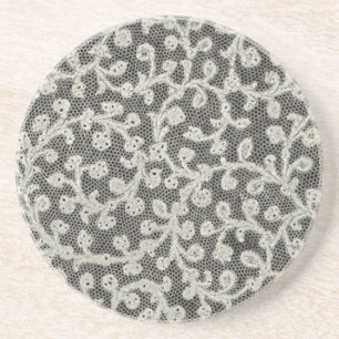 Porta-copos De Arenito Bonito Linen White Lace Antique de Casamento